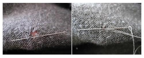 Как замаскировать прожженную дырку на одежде и другие.. Как замаскировать дырку на трикотажной футболке