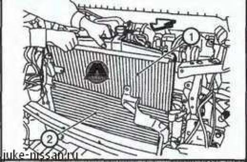 Замена радиатора и вентилятора охлаждения двигателя. Замена радиатора и вентилятора системы охлаждения 05