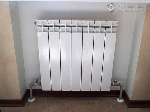 Подключение радиатора отопления с нижним подключением. Особенности нижнего подключения